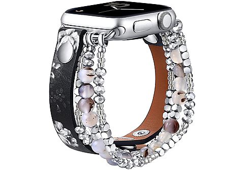 KINSI Smartwatch-Armband Watch Band, Armband, Band für Apple watch, 42/44/45mm, Ersatzarmband, Apple, Watch 42/44/45MM, schwarze Haut