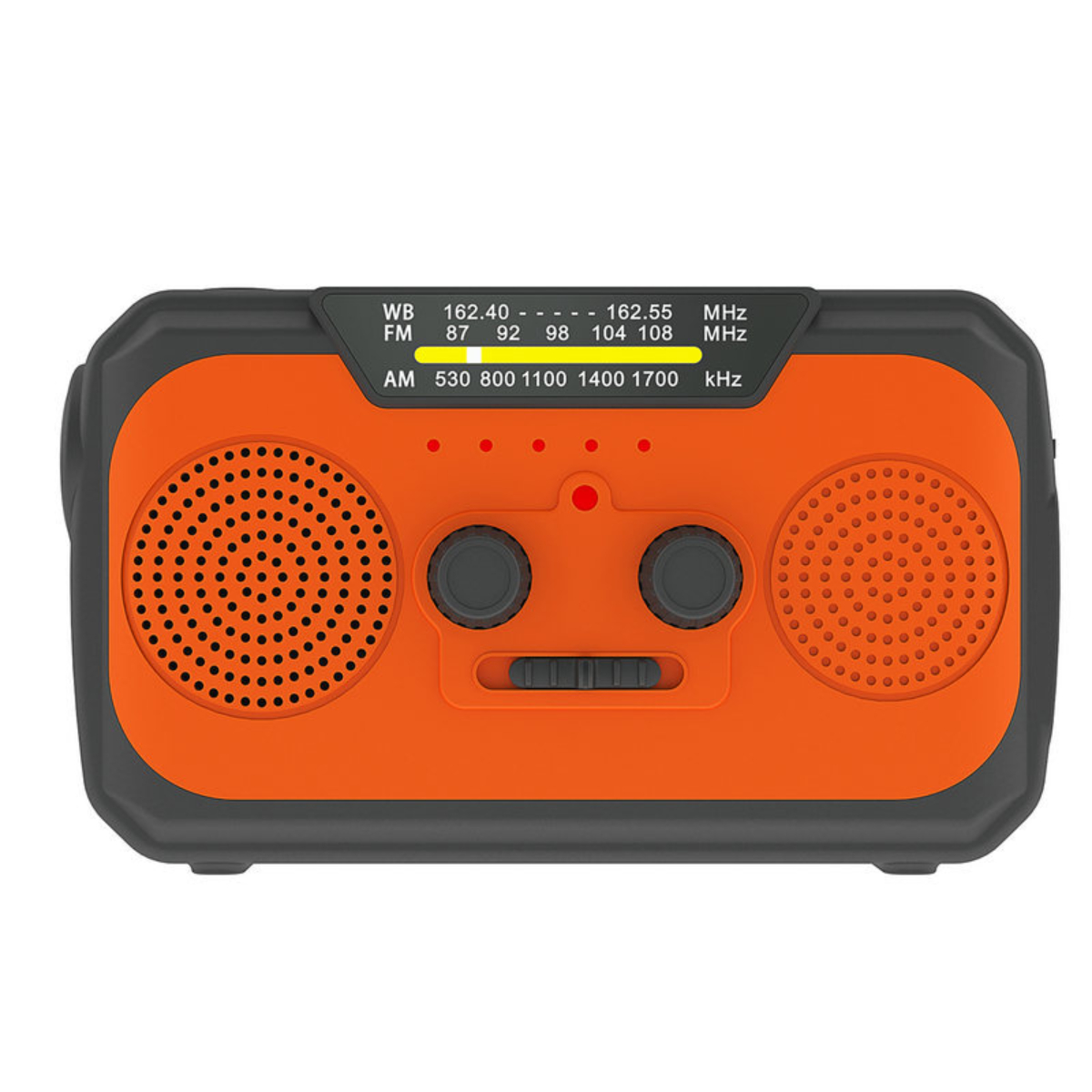 SYNTEK Radio Rot Multifunktionaler rot Internetradio, AM, Notrufempfänger mit FM, Handkurbel-Stromerzeuger Solarradio