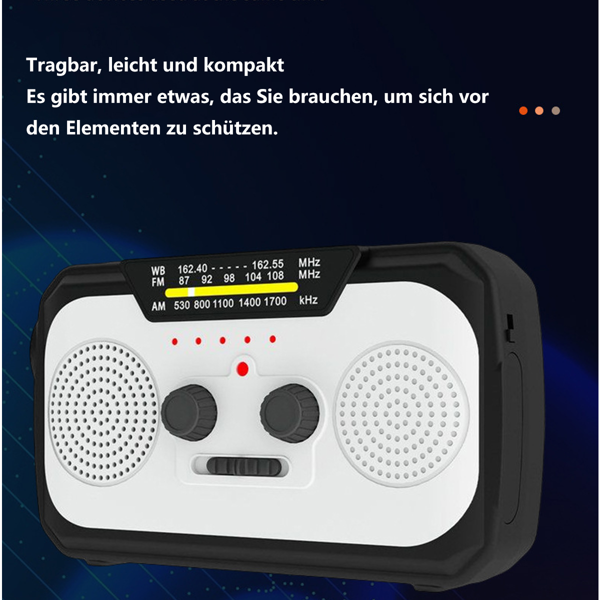 Solarradio AM, FM, Radio Internetradio, mit Notrufempfänger SYNTEK Stromerzeuger Gelb gelb Multifunktions-Handkurbel