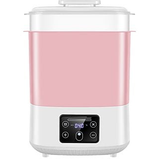 Calienta biberones  - Esterilizador de biberones con secador 2 en 1 Calentador de leche para bebés Esterilizador a vapor SYNTEK, rosa