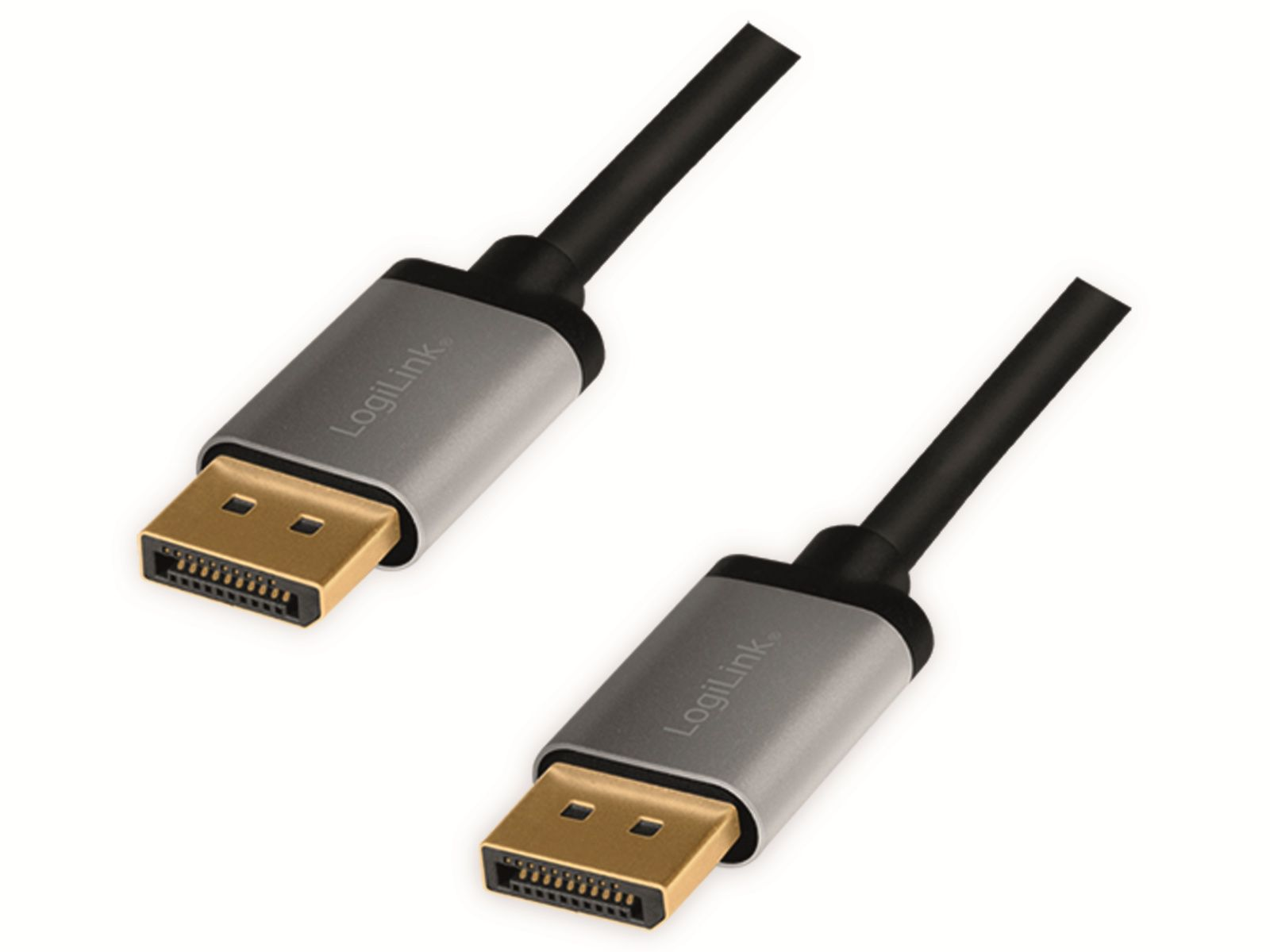 LOGILINK DisplayPort-Kabel CDA0101, Stecker/Stecker, Alu, 2 2 m DisplayPort-Kabel, 4k, m