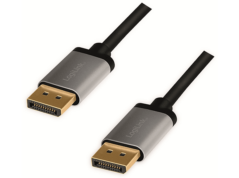 LOGILINK DisplayPort-Kabel CDA0101, Stecker/Stecker, m m, DisplayPort-Kabel, Alu, 4k, 2 2