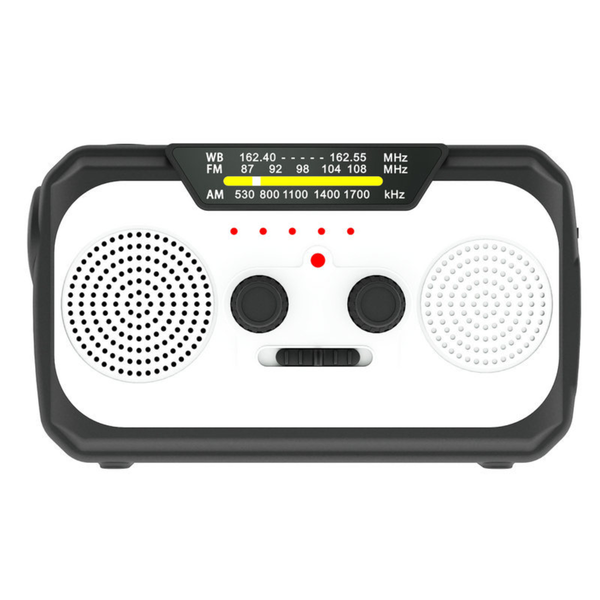 Weiß Solarradio Multifunktionaler Internetradio, Handkurbel-Stromerzeugungs-Notrufempfänger SYNTEK FM, Radio mit AM, weiß