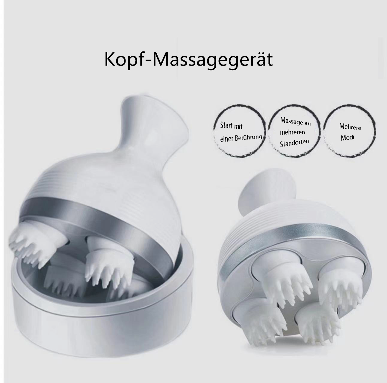 LACAMAX Kopfhautmassagegerät Rosa Multifunktionales Kneten Kratzendes Handmassagegerät Elektrischer Kopfmassagegerät Oktopus