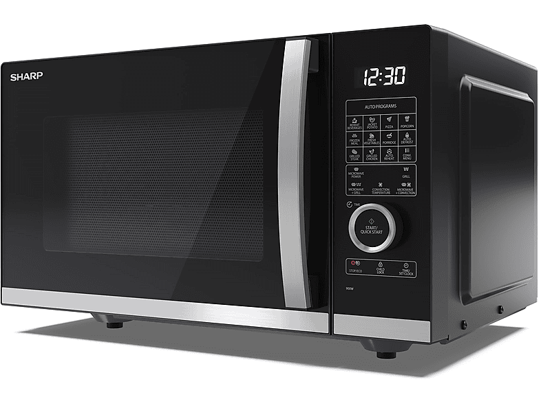 SHARP QC254AEB Mikrowellenherd mit Grill (900 Watt)