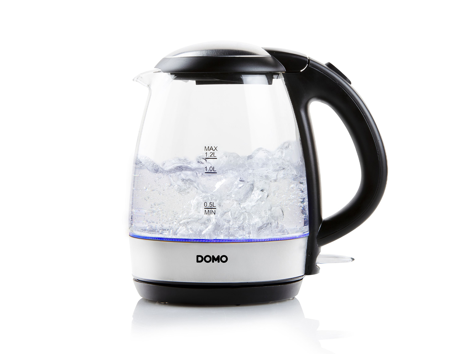 DOMO DO9218WK Wasserkocher, - Transparent Silber