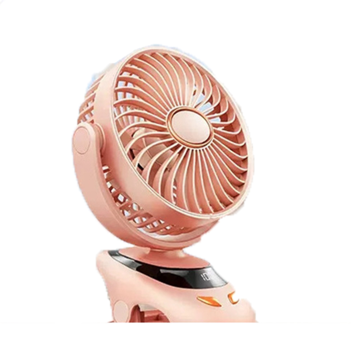 Mini SYNTEK Kleiner Elektrischer Wiederaufladbarer Fan (5 Stummer Clip Watt) Ventilator Ventilator Pink rosa Tragbarer