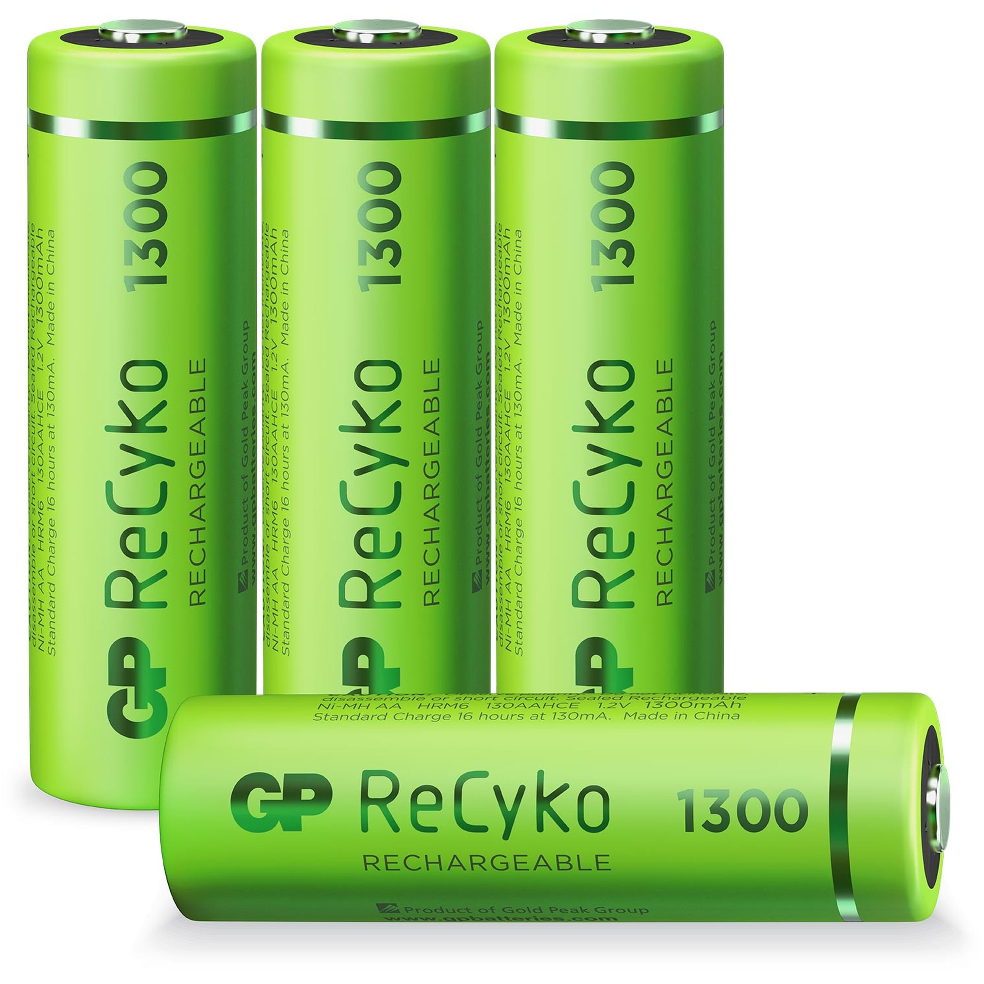 mAh - Nickel-Metallhydrid NiMH BATTERIES 1300 1,2V mAh GP NiMH AA Stück ReCyko Akku 1300 4 Akku,