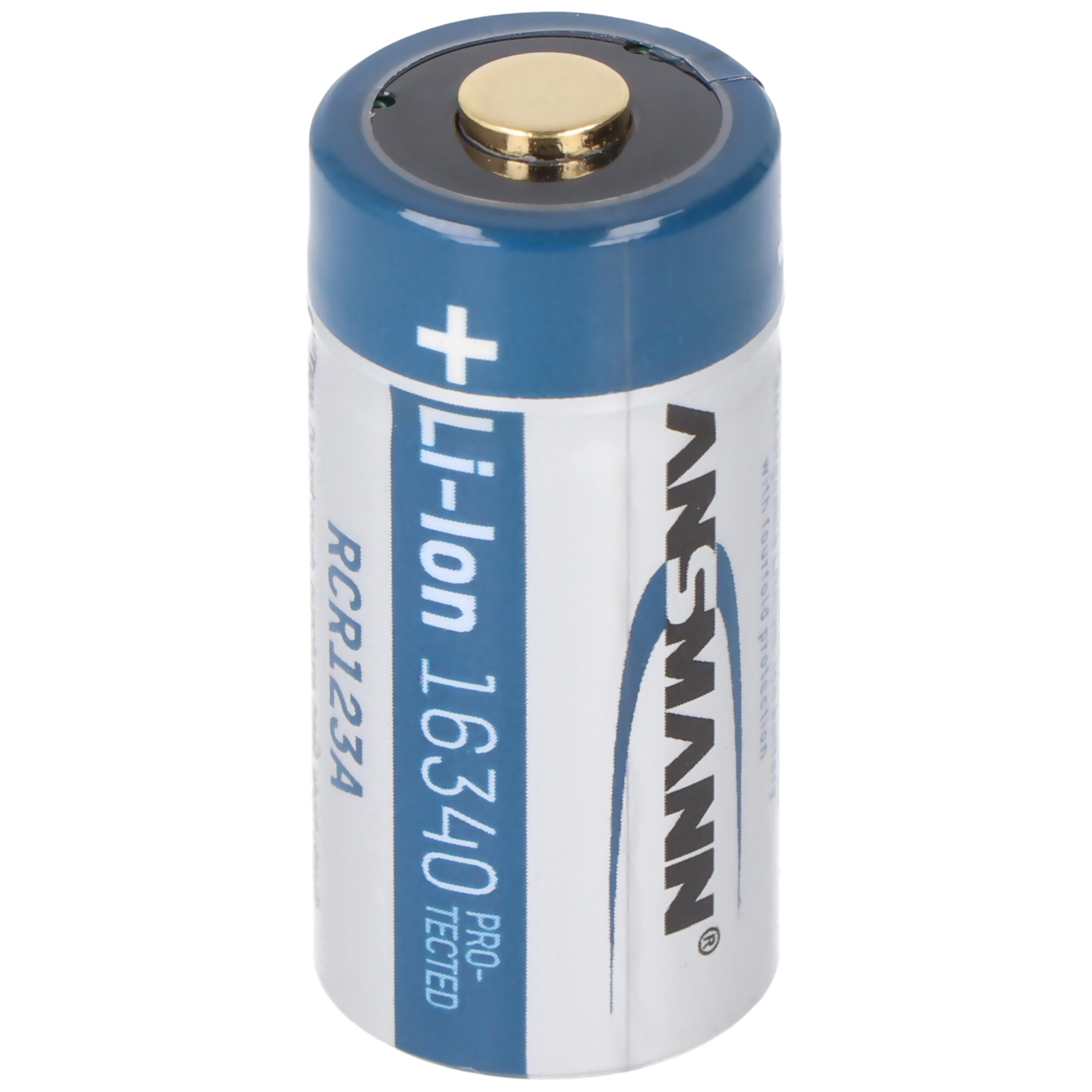 Li-Ion ANSMANN 16340 Micro-USB-Eingang Lithium-Ionen 850 1,7×1,7x3,5cm mit mAh 3,6V und LiIon 850mAh Ansmann Akku, - Schutzbeschaltung