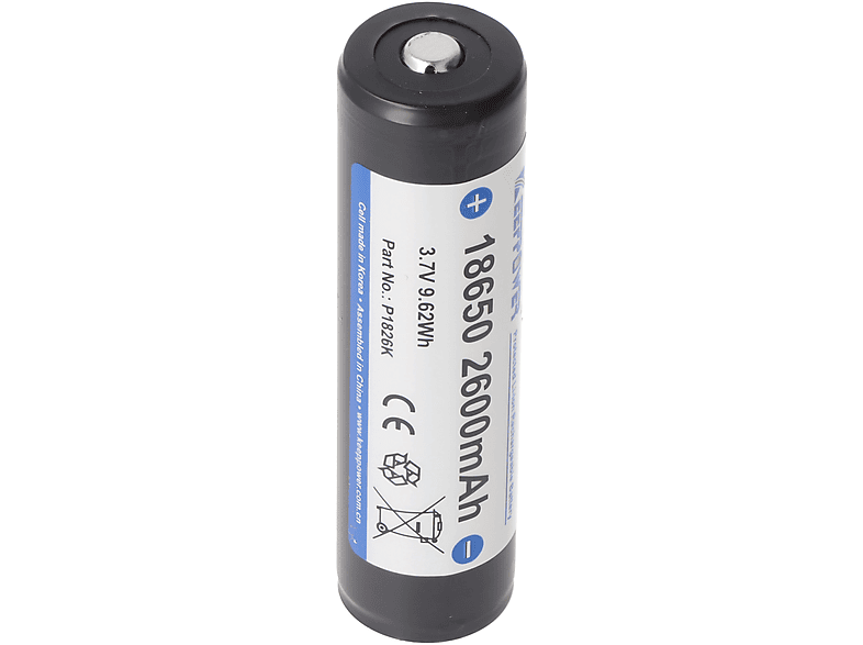 KEEPOWER Keeppower 18650 2600mAh, 3,7V LiIonAkku geschü LiIon LithiumIonen Akku, 2600