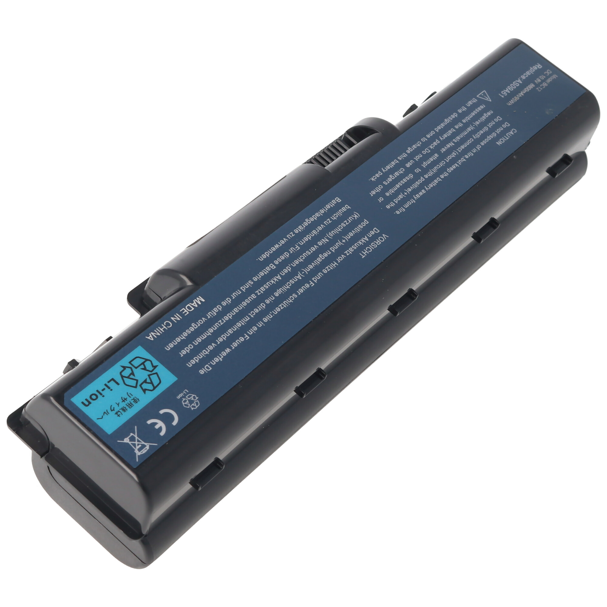 ACCUCELL Akku passend für ACER Li-Ion - black 5732Z, 10,8V, Li-Ion, Lithium-Ionen Aspire 8800mAh, mAh 95Wh, Laptop-Akku, 8800