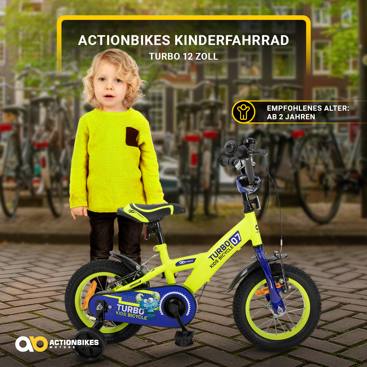 Fahrrad Kinder MOTORS ACTIONBIKES 12\' Turbo