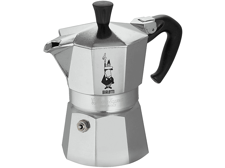 BIALETTI 1163 MOKA EXPRESS 6 TASSEN Espressokocher Silber