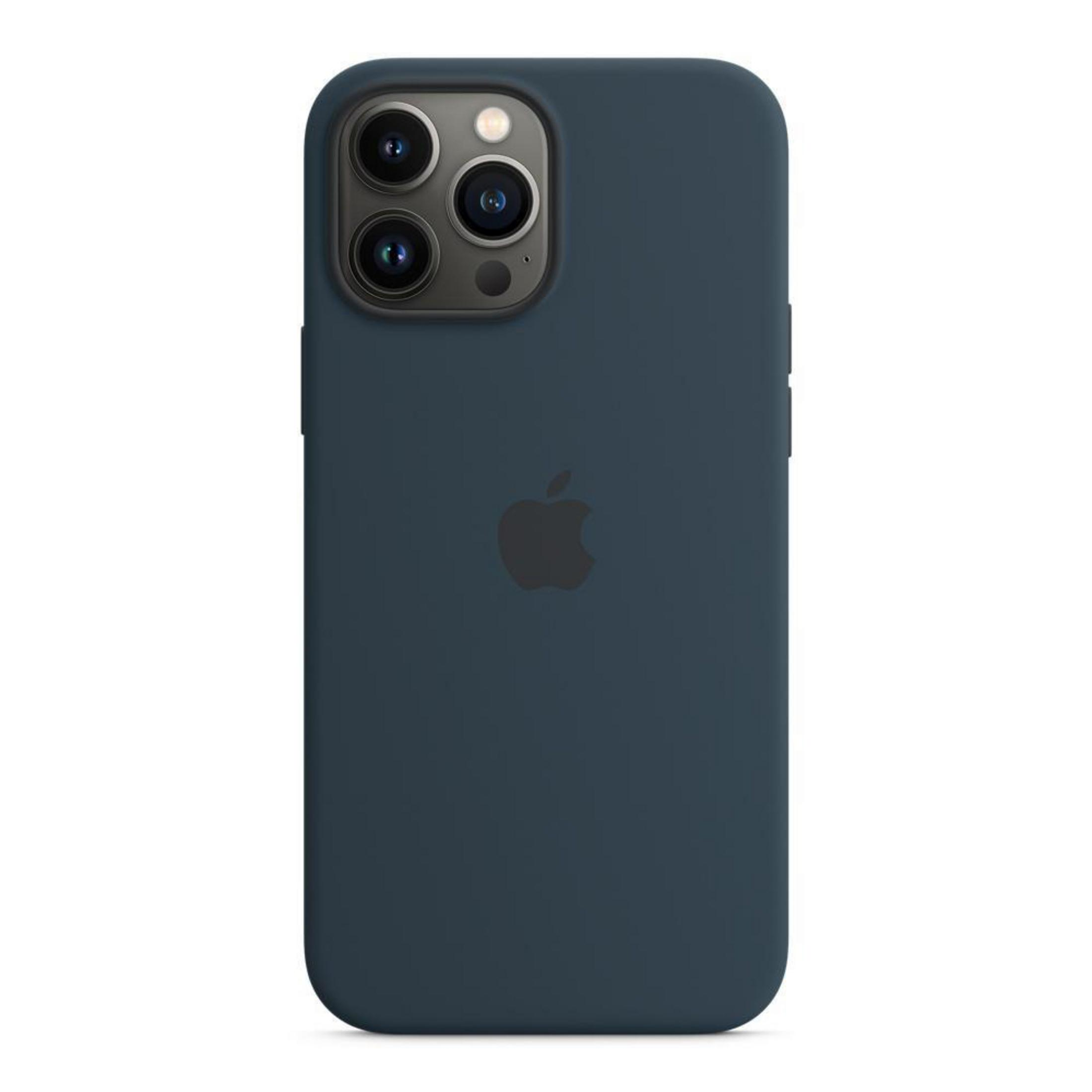 Apple, Pro IPHONE13PROMAXSILIKON-ABBLUE, Backcover, Abyssblau 13 MM2T3ZM/A Max, iPhone APPLE