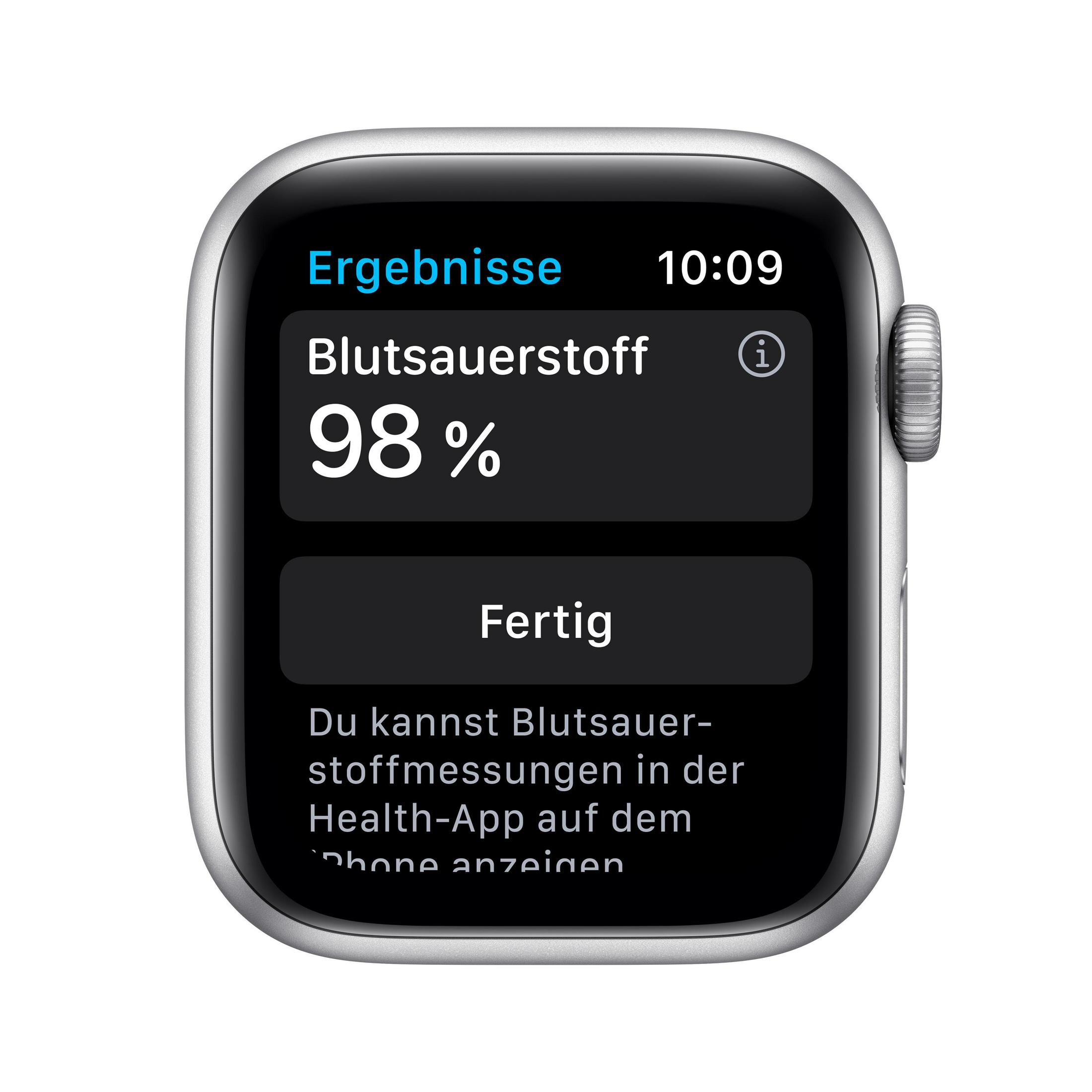 Apple Watch met een zuurstofgehalte in het bloed van 98%.