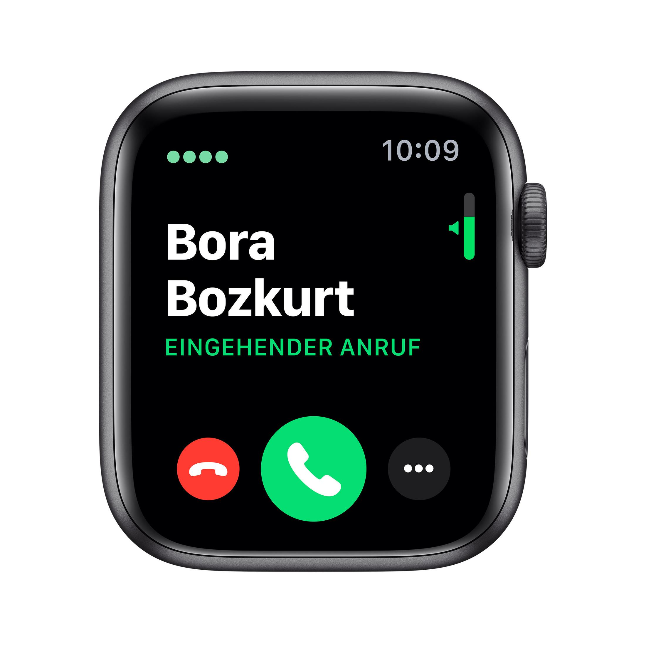 Apple Watch zeigt einen eingehenden Anruf von "Bora Bozkurt".