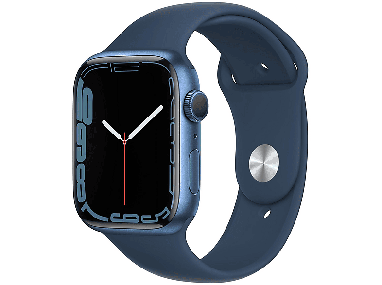 APPLE S7 GPS 45 BLUE ALU BLUE SPO Smartwatch Aluminium Fluorelastomer, 140 - 220 mm, Armband: Blau, Gehäuse: Blau