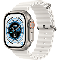 MediaMarkt APPLE Watch Ultra 49mm – Titanium Case – GPS + Cellular – White Ocean Band Smartwatch Wit aanbieding