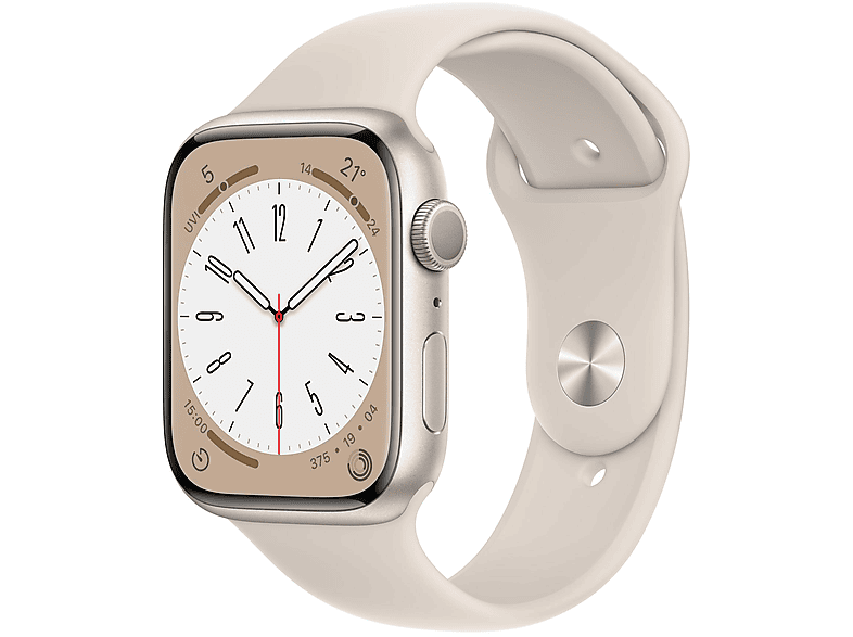 - APPLE GPS STARL REG Smartwatch STARL Fluorelastomer, ALU 140 Aluminium SPORT W 45 mm, S8 220 Polarstern