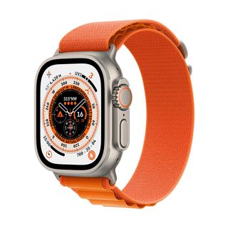 APPLE ULTRA GPS+CEL 49 TIT W ORANGE ALPINE LARGE Smartwatch Titan Gewebe, 165 - 210 mm, Orange