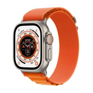 APPLE ULTRA GPS+CEL 49 TIT W ORANGE ALPINE MEDIUM Smartwatch Titan Gewebe, 145 - 190 mm, Orange