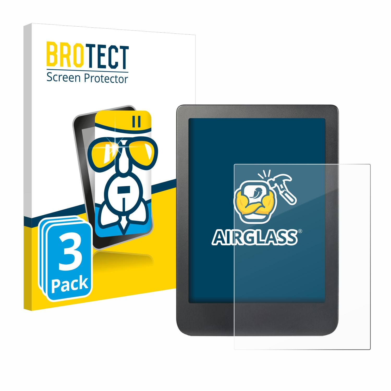 BROTECT 3x Airglass klare Schutzfolie(für Kobo Clara (6\