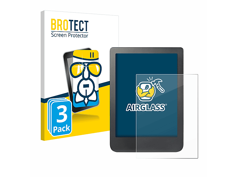 BROTECT 3x Airglass klare Schutzfolie(für Kobo Clara HD (6\