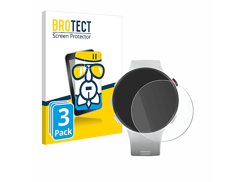 BROTECT 3x Schutzfolie(für Airglass Garmin 45S) klare Forerunner