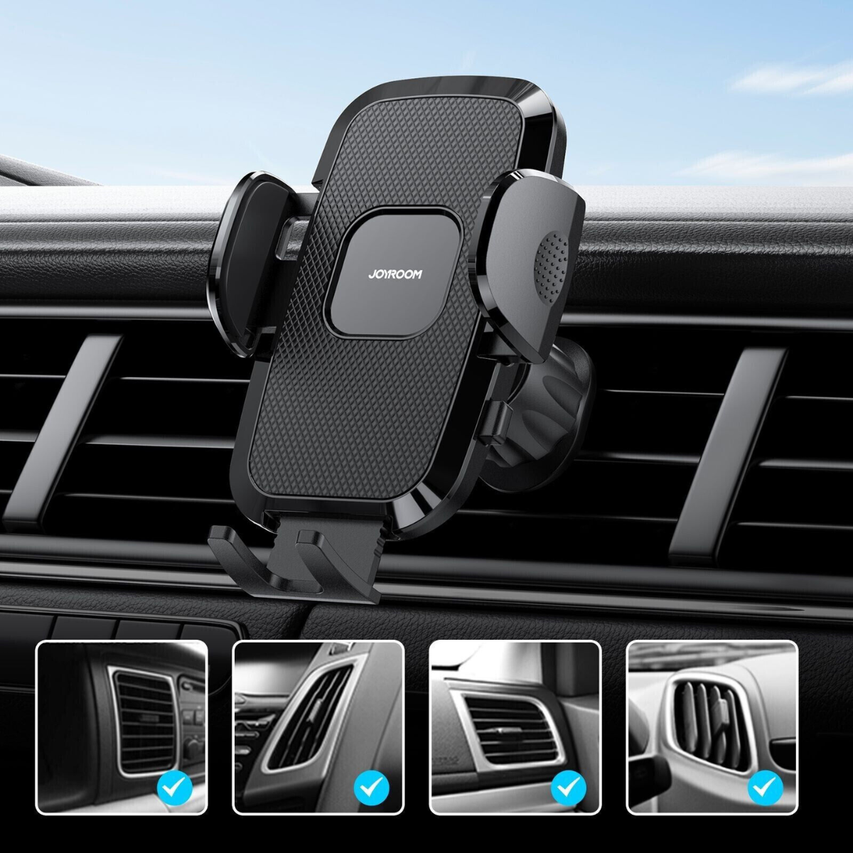 JOYROOM Auto iPhone Autohalterung Kfz Halterung Schwarz Handyhalterung, Samsung Handyhalterung Handy Halter