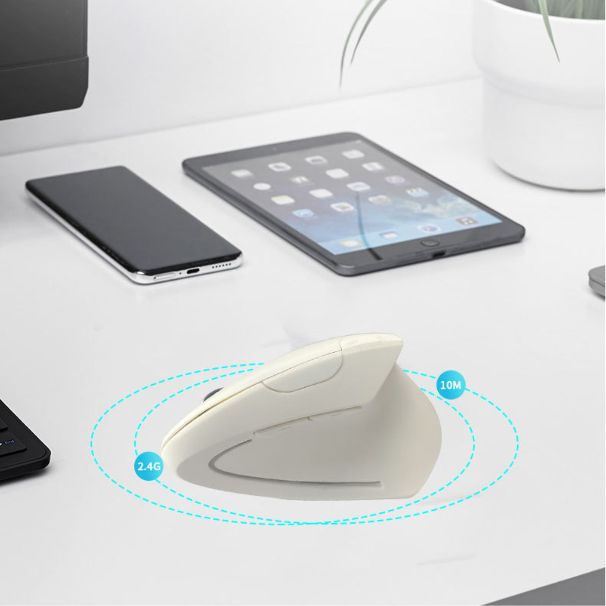 SHAOKE geräuschlose Schwarz Kabellose Bluetooth-Maus emittierende, optische Maus, Licht Maus Ergonomische,