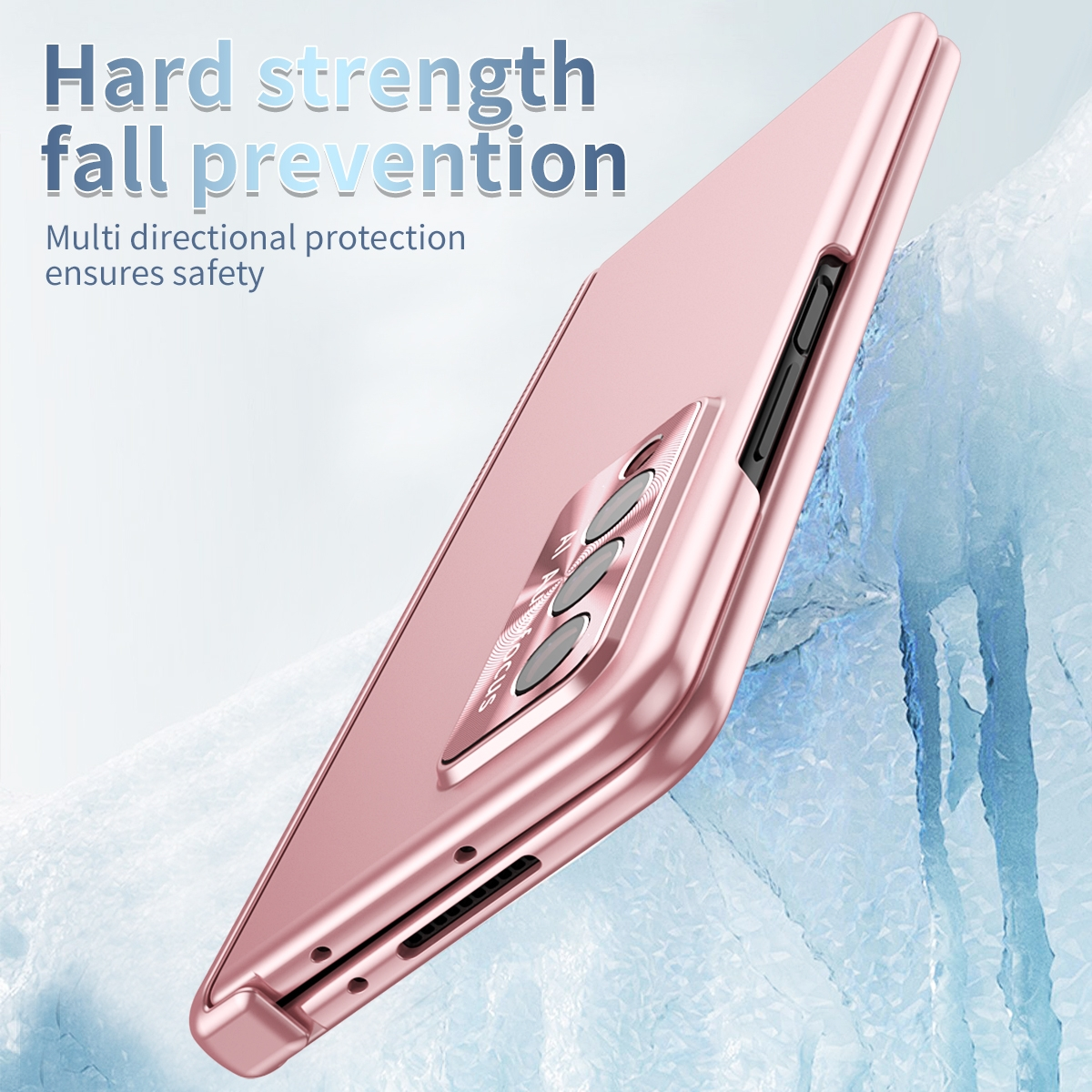 Hülle & Vollschutz Z 5G, Samsung, Cover, WIGENTO Linsenschutz, Magnetische Pink Full Galaxy Fold3 + Stift