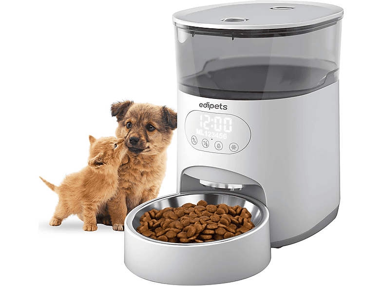 Kimpets-comedero automático para gatos, dispensador de agua de gran  capacidad, separación seca y húmeda, contenedor