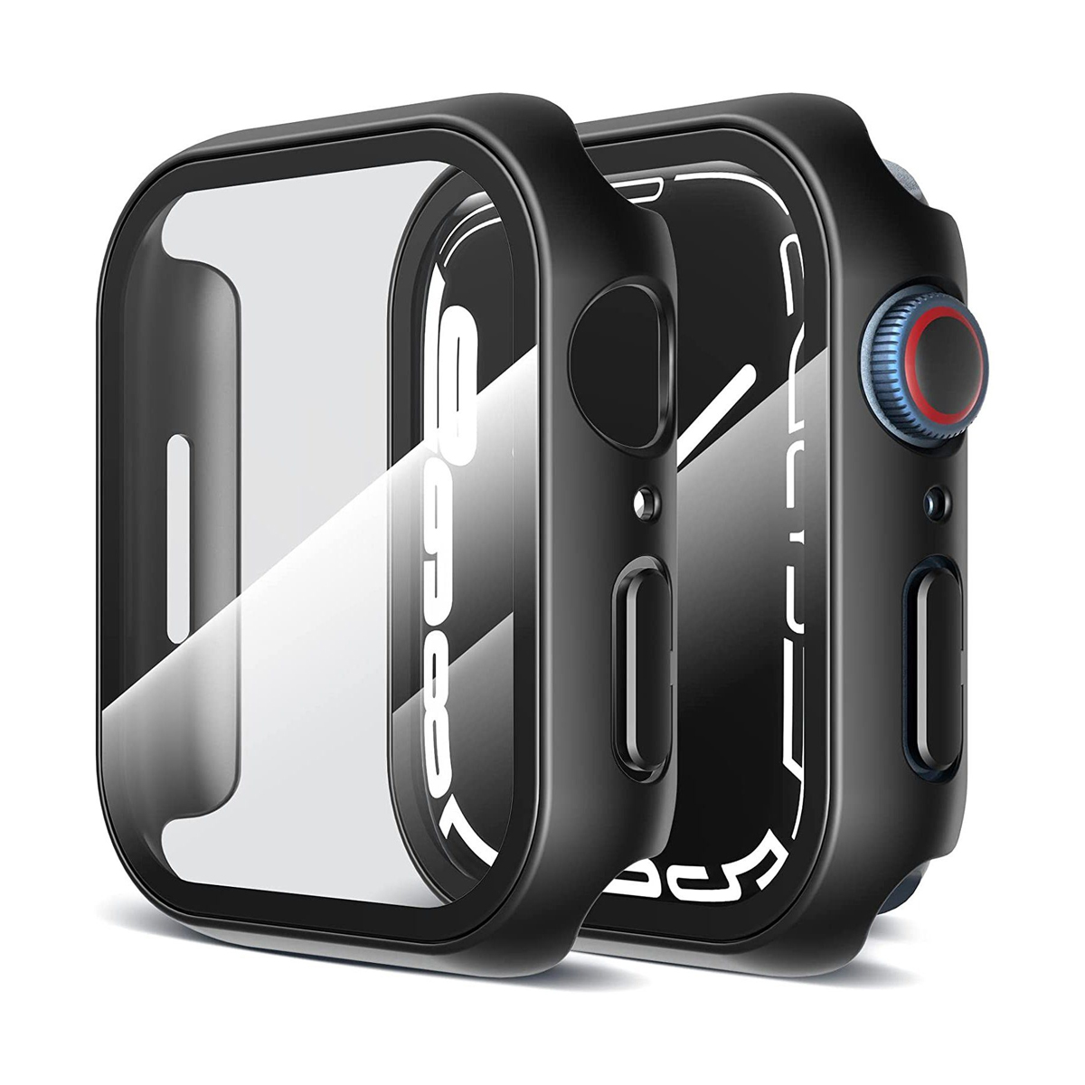 DIIDA Pack für Apple Schutzfolien, Apple, Smartwatch Folie, 44mm, 44mm gehärteter schwarz Mit Displayschutzhülle Watch Series
