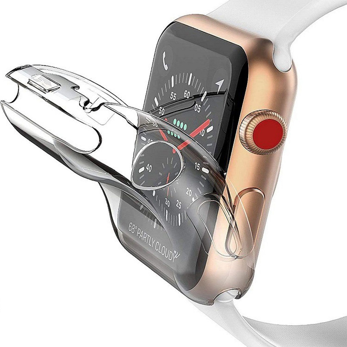 DIIDA Smartwatch-Hülle Apple, Apple durchsichtig Smartwatch 41mm, Schutzhülle für Watch7/8,41mm,Transparent, Schutzfolien