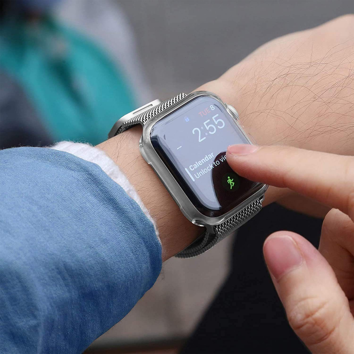 DIIDA Smartwatch-Hülle Schutzhülle für 40mm, durchsichtig Apple, Apple Smartwatch Watch7/8,TPU-Rundumschutzhülle, 40mm, Schutzfolien