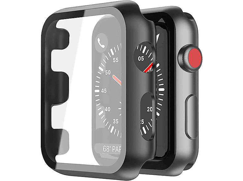 KINSI 41mm hülle, Smartwatch Schutzfolien, Apple, 41mm, schwarz