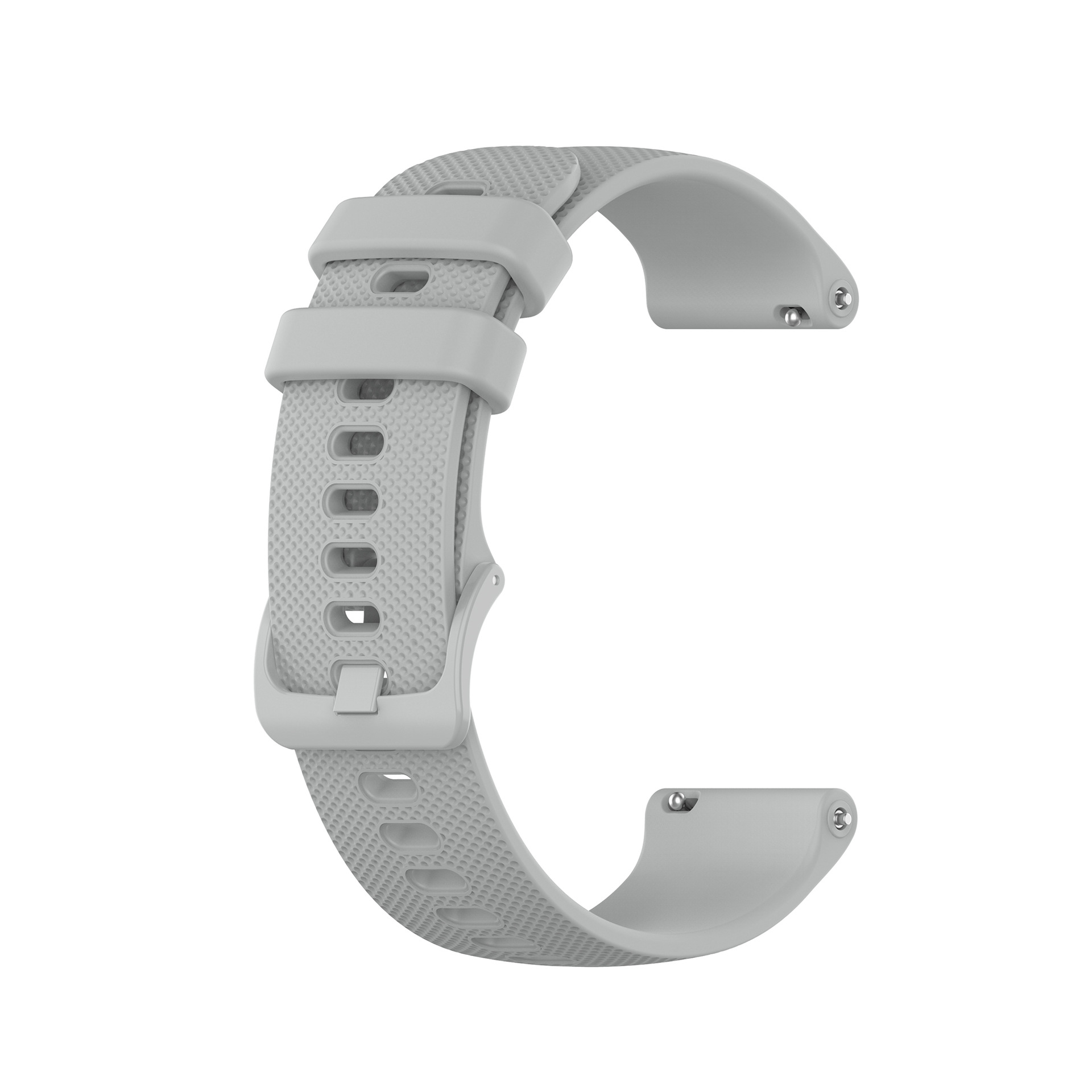 Hellgraues Uhrenarmband, gebogene Form.