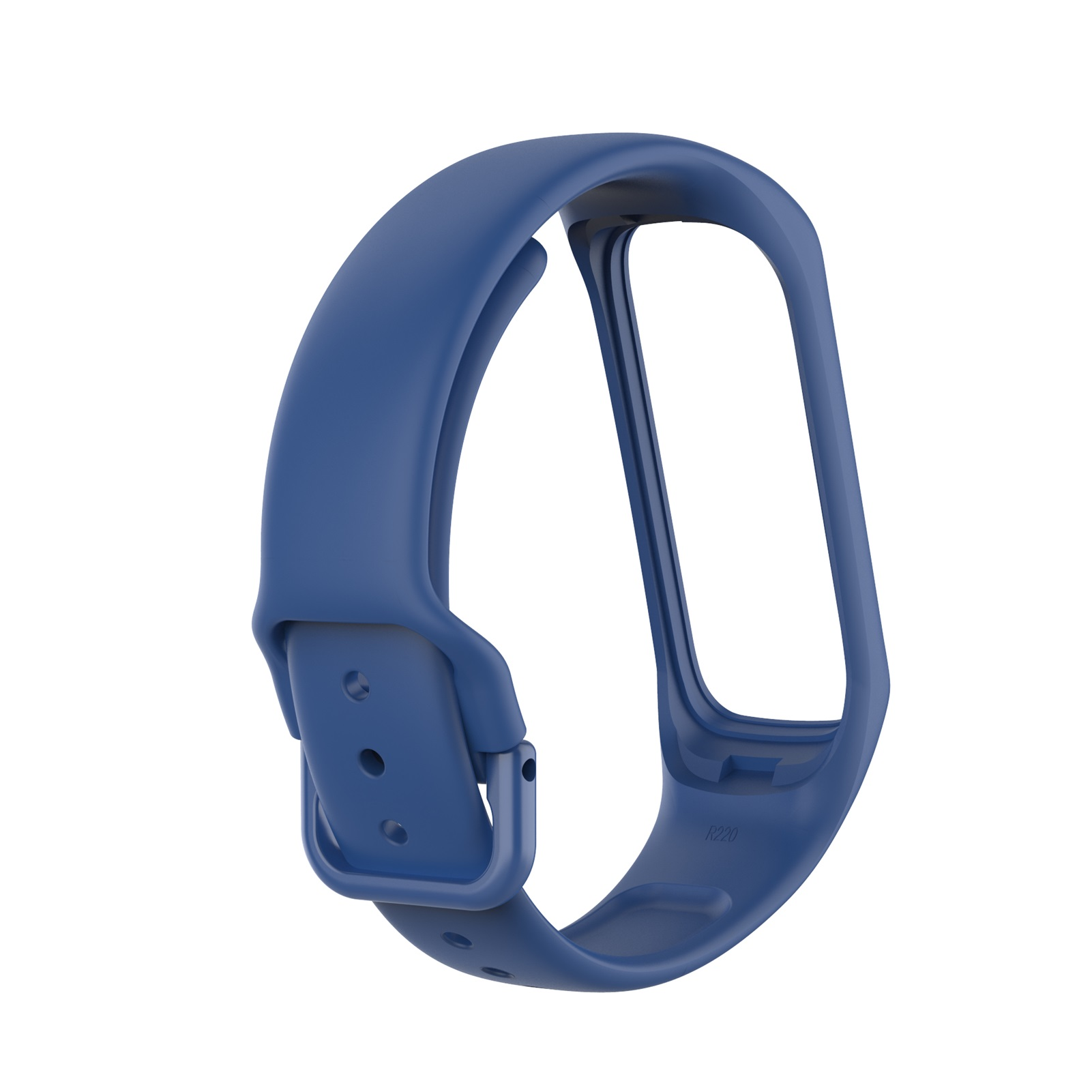 Blaues Armbandzubehör mit offenem Verschluss.