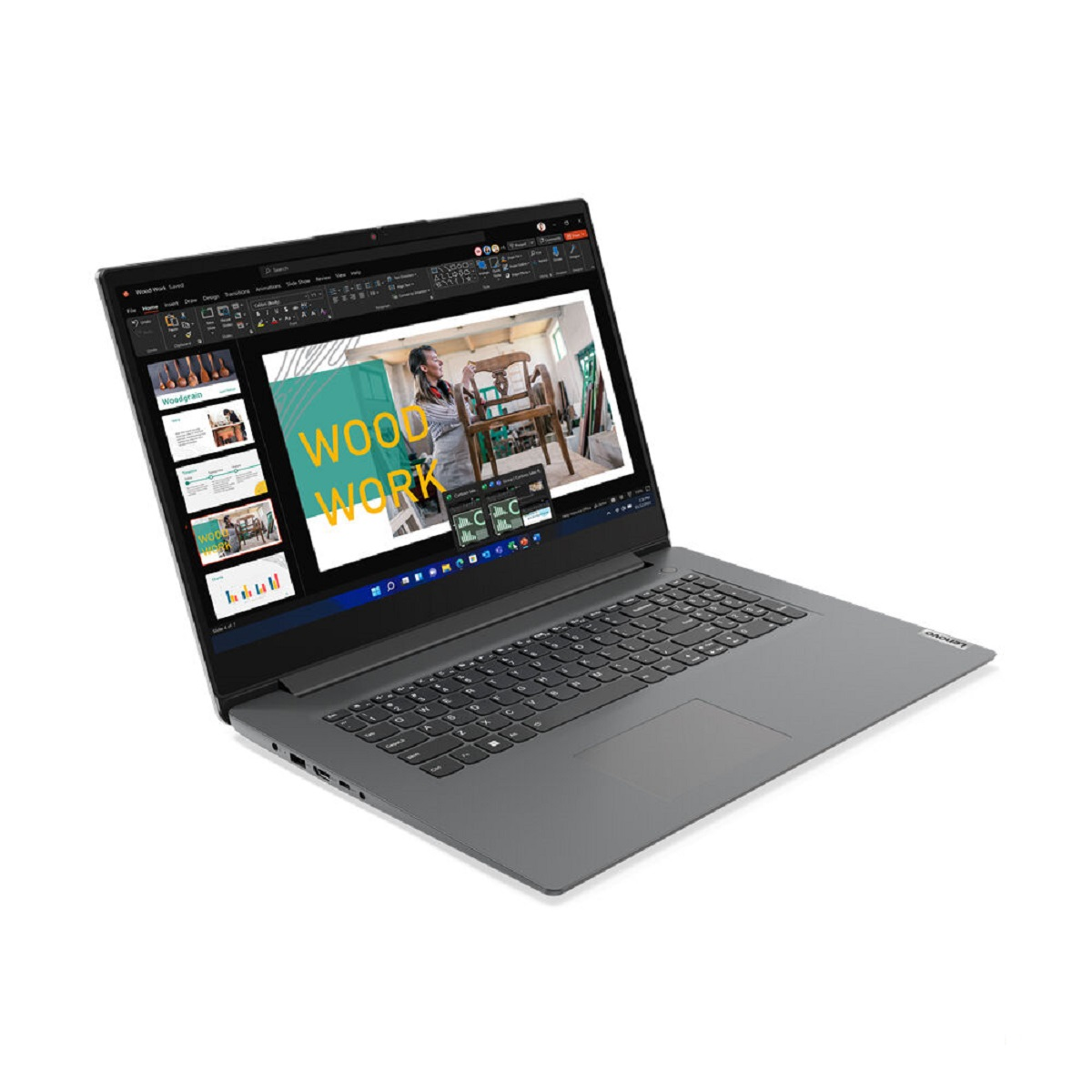 LENOVO V17-G4, GB Intel UHD 17,3 + Pentium, Notebook GB SSD, Intel 16 Pro, Display, Grafik, Windows 11 Office Pentium® Prozessor, 2021 Zoll 2000 Intel® RAM, Grau mit Pro