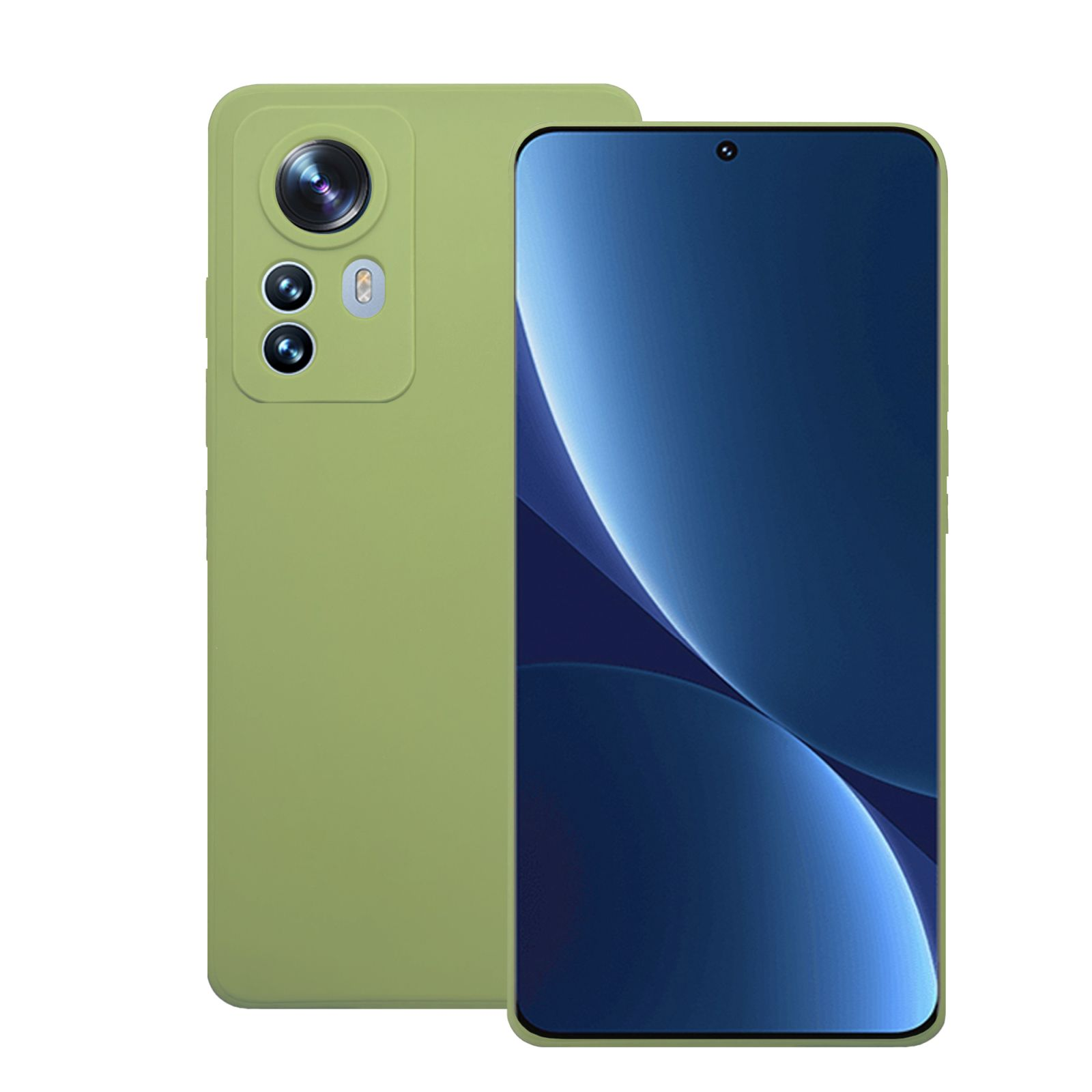 Smartphone-Hülle mit Kamera und Telefonbildschirm.