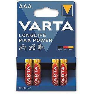 PILA - VARTA Pila alcalina LongLife Max Power LR03 AAA (blíster 4 pilas)