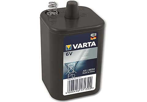 VARTA Professional 431 4R25X 6V Blockbatterie Motor 8,5Ah Zink-Kohle (lose)  Zn-MnO2 Batterie, Zn-MnO2, 6 Volt, 8.5 Ah