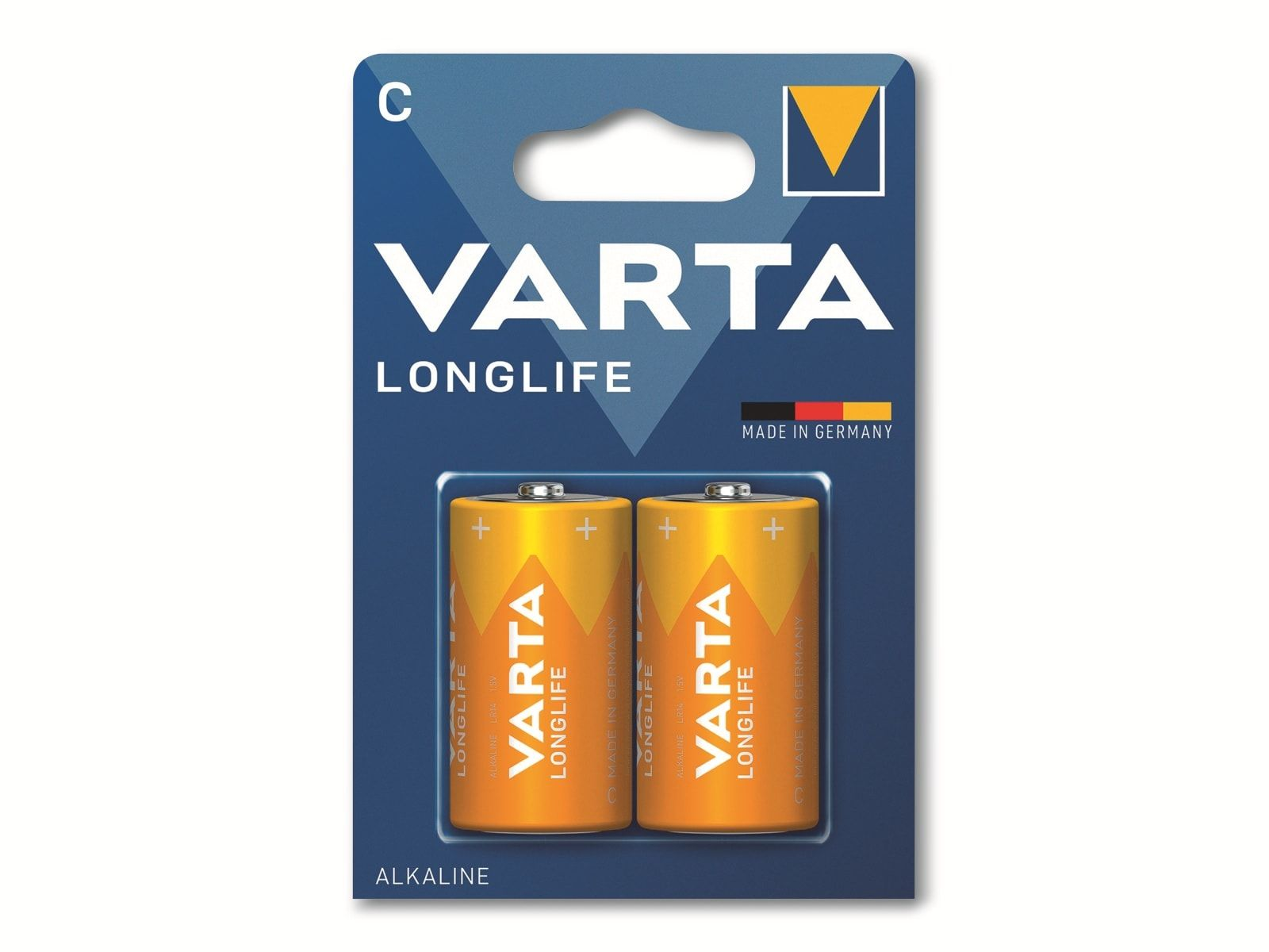 VARTA Longlife Blister) Baby 4114 1.5 (2er AlMn, Volt, Batterie Ah C LR14 Distancia Mando 7.6 Batterie