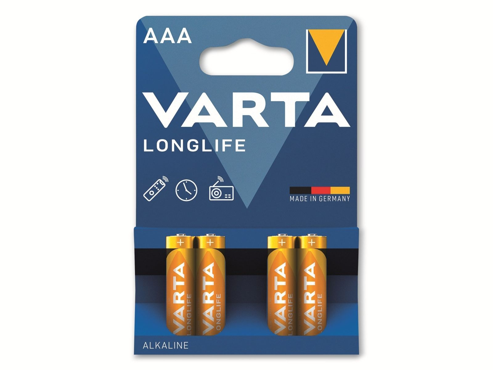 VARTA Longlife Micro 4103 Ah 1.2 Mando Volt, Batterie, (4er AlMn, Blister) distancia 1.5 AAA Batterie