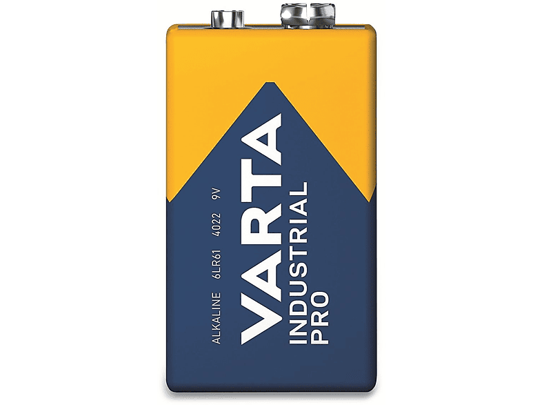 VARTA Industrial Pro 9V Block Batterie 4022 (lose) AlMn Batterie, AlMn, 9 Volt, 0.64 Ah 1 Stück
