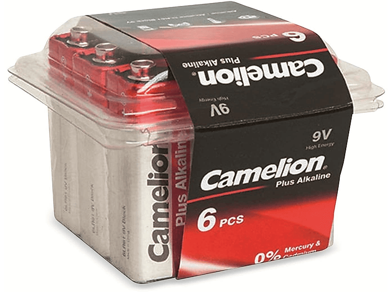 CAMELION PLUS 6LR61 6LF22 9V Block Alkaline Batterie (6er Box) AlMn Batterie, AlMn, 9 Volt, 0.7 Ah 1 Stück