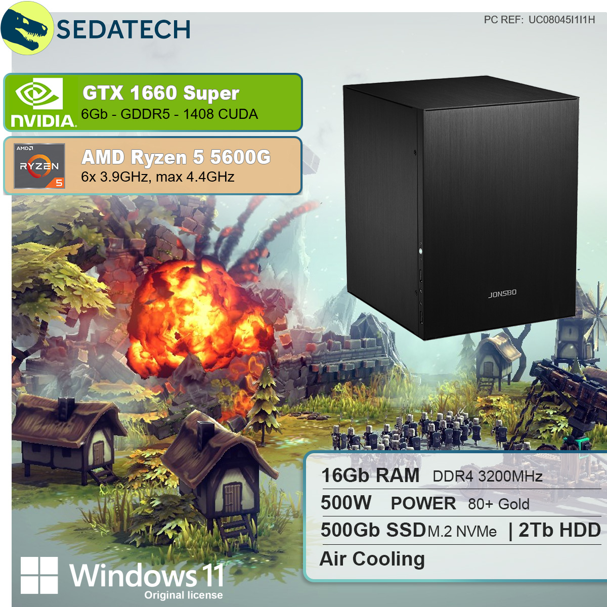 GB mit RAM, 2000 6 SEDATECH 5 5600G, Windows GB 5 GTX Ryzen™ Gaming HDD, NVIDIA 1650 GeForce® SUPER™, SSD, 500 mehrsprachig, Home PC Prozessor, GB GB 11 AMD 16 Ryzen AMD