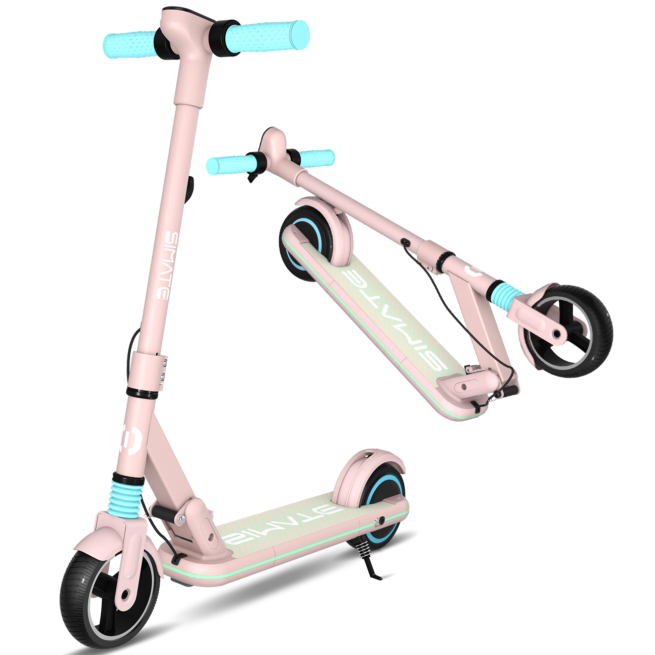LINGDA Roller-Kinder Zoll, Pink) pink E-Scooter (6,5