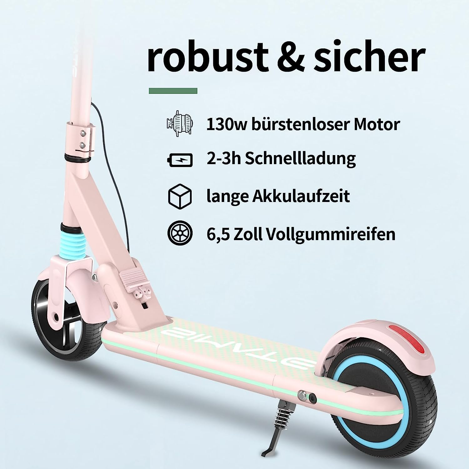 pink Zoll, Pink) E-Scooter LINGDA Roller-Kinder (6,5