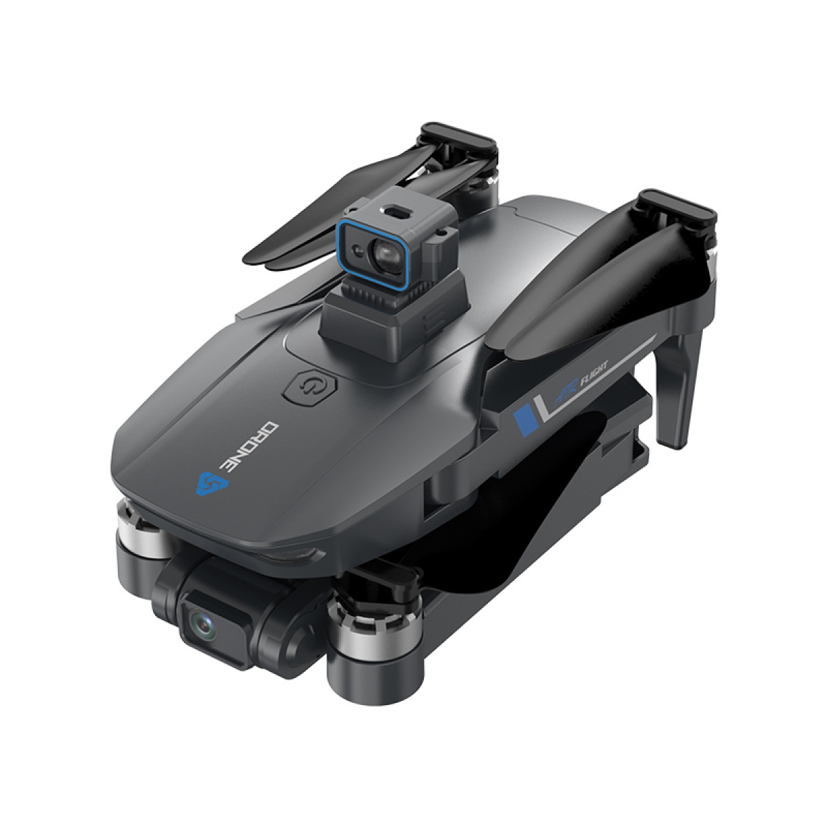 INF 4K-Drohne mit faltbarem Design, Doppelkamera, Hindernisvermeidung Drohne, Schwarz